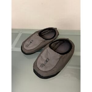 exped camp slippers puffy insulated cozy size small 6-8 womens gray lightweight